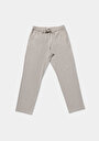 thumb-Afficher les détails de Pantalon Beige Straight Leg Medium Rise En Sergé Regular Fit Homme