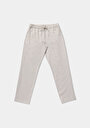 thumb-Afficher les détails de Pantalon Blanc Straight Leg Medium Rise En Sergé Regular Fit Homme