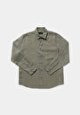 thumb-Afficher les détails de Chemise À Manches Longues Vert Regular Fit Droit Lin Homme