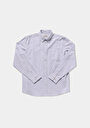 thumb-Afficher les détails de Chemise À Manches Longues Marine Regular Fit Rayé Lin Homme