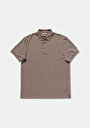 thumb-Afficher les détails de T-shirt Polo À Manches Courtes Marron Droit Regular Fit Homme