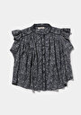 thumb-Afficher les détails de Chemise À Manches Courtes Marine  Fashion Fit Femme