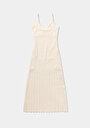 thumb-Afficher les détails de Robe Ecru Slim Fit  Maxi Tricots Femme