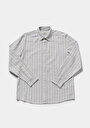 thumb-Afficher les détails de Chemise À Manches Longues Bleu Relaxed Fit Rayé Lin Homme