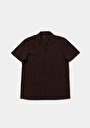 thumb-Afficher les détails de Chemise À Manches Courtes Marron Jakarli Regular Fit Homme