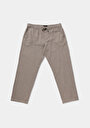 thumb-Afficher les détails de Pantalon Beige Straight Leg Medium Rise En Sergé Regular Fit Homme