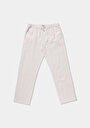 thumb-Afficher les détails de Pantalon Blanc Straight Leg Medium Rise En Sergé Regular Fit Homme