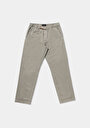 thumb-Afficher les détails de Pantalon Kaki Straight Leg Medium Rise En Sergé Regular Fit Homme