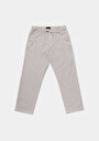thumb-Afficher les détails de Pantalon Blanc Straight Leg Medium Rise En Sergé Regular Fit Homme