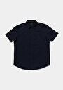 thumb-Afficher les détails de Chemise À Manches Courtes Marine Droit Regular Fit Homme