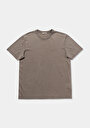 thumb-Afficher les détails de T-shirt À Manches Courtes Beige Regular Fit Droit Homme