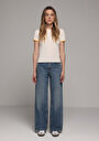 thumb-Afficher les détails de 970 Berry Pantalon  Wide Leg High Rise En Jean Regular Fit Femme