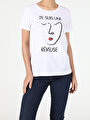 thumb-Afficher les détails de T-shirt À Manches Courtes Blanc Regular Fit  Femme
