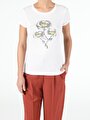 thumb-Afficher les détails de T-shirt À Manches Courtes Blanc Slim Fit  Femme