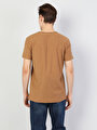 thumb-Afficher les détails de T-shirt À Manches Courtes Marron Classic Fit  Homme