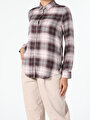thumb-Afficher les détails de Chemise À Manches Longues Bordeaux Regular Fit   Femme