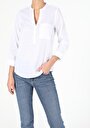 thumb-Afficher les détails de Chemise À Manches Longues Blanc Slim Fit   Femme