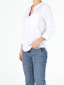 thumb-Afficher les détails de Chemise À Manches Longues Blanc Slim Fit   Femme