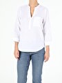 thumb-Afficher les détails de Chemise À Manches Longues Blanc Slim Fit   Femme