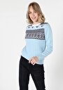 thumb-Afficher les détails de Pull Bleu Regular Fit   Femme