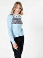 thumb-Afficher les détails de Pull Bleu Regular Fit   Femme