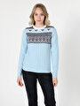 thumb-Afficher les détails de Pull Bleu Regular Fit   Femme