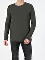 thumb-Afficher les détails de Pull Kaki Slim Fit   Homme