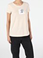 thumb-Afficher les détails de T-shirt À Manches Courtes Beige Regular Fit  Femme