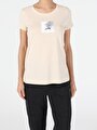thumb-Afficher les détails de T-shirt À Manches Courtes Beige Regular Fit  Femme