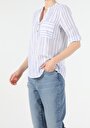 thumb-Afficher les détails de Chemise À Manches Longues Bleu Regular Fit   Femme