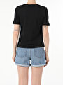 thumb-Afficher les détails de T-shirt À Manches Courtes Noir Regular Fit  Femme