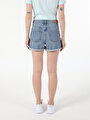 thumb-Afficher les détails de Short Bleu Regular Fit Femme
