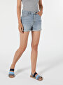 thumb-Afficher les détails de Short Denim Slim Fit Femme