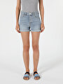thumb-Afficher les détails de Short Denim Slim Fit Femme