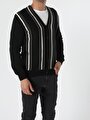thumb-Afficher les détails de Cardigan Tricot Noir Regular Fit Homme