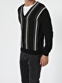 thumb-Afficher les détails de Cardigan Tricot Noir Regular Fit Homme