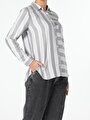 thumb-Afficher les détails de Chemise À Manches Longues Gris Regular Fit   Femme
