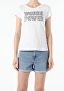 thumb-Afficher les détails de T-shirt À Manches Courtes Blanc Slim Fit  Femme