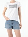 thumb-Afficher les détails de T-shirt À Manches Courtes Blanc Slim Fit  Femme