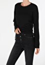 thumb-Afficher les détails de T-shirt À Manches Longues Noir Regular Fit  Femme