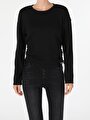 thumb-Afficher les détails de T-shirt À Manches Longues Noir Regular Fit  Femme