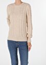 thumb-Afficher les détails de Pull Beige Slim Fit   Femme