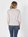 thumb-Afficher les détails de T-shirt À Manches Longues Beige Regular Fit  Femme