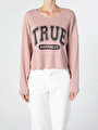 thumb-Afficher les détails de T-shirt À Manches Longues Rose Oversize Fit  Femme