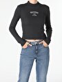 thumb-Afficher les détails de T-shirt À Manches Longues Anthracite Slim Fit  Femme