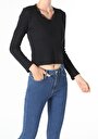 thumb-Afficher les détails de T-shirt À Manches Longues Noir Slim Fit  Femme