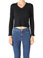 thumb-Afficher les détails de T-shirt À Manches Longues Noir Slim Fit  Femme