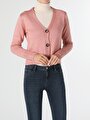 thumb-Afficher les détails de Cardigan Tricot Rouge Regular Fit Femme