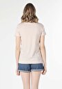 thumb-Afficher les détails de T-shirt À Manches Courtes Beige Regular Fit  Femme