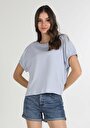 thumb-Afficher les détails de T-shirt À Manches Courtes Bleu Regular Fit  Femme